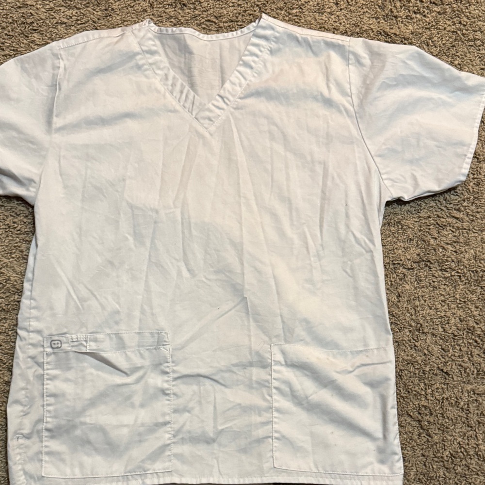 Wink White V-Neck Women's Top